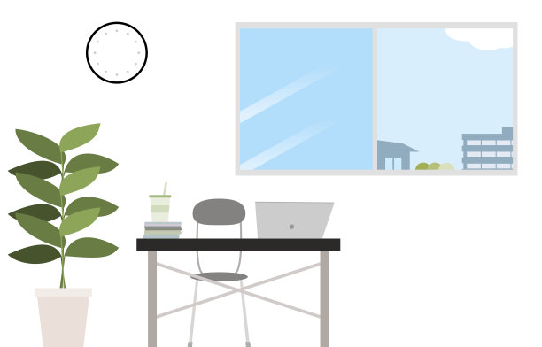 有通风的房间的插图图片下载