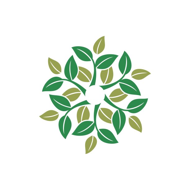 绿叶矢量标志模板插图设计。向量EPS 10。图片下载