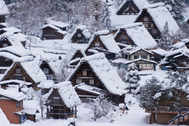 白川吾被雪覆盖图片下载