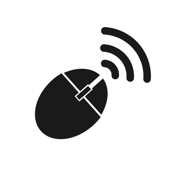 电脑无线鼠标图标隔离在白色背景图片下载