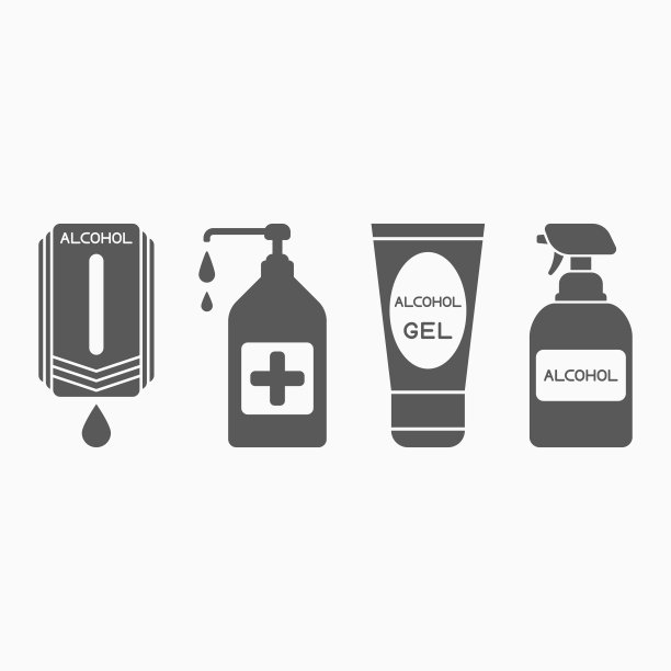 酒精凝胶洗手液套装图标图片下载