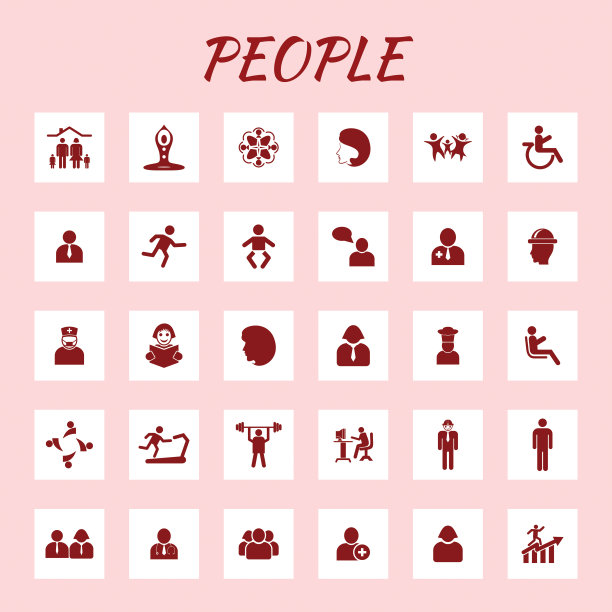 非常有用的可编辑人物图标集。图片下载