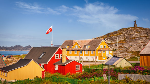 努克哥达布市全景格陵兰岛图片下载