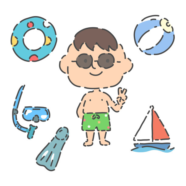 插图设置享受暑假图片下载