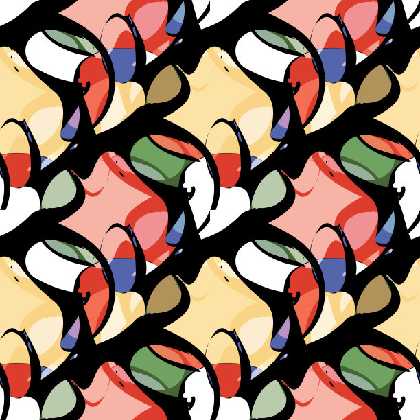 涂鸦风格的抽象色彩图案。为您的设计质量插图图片下载