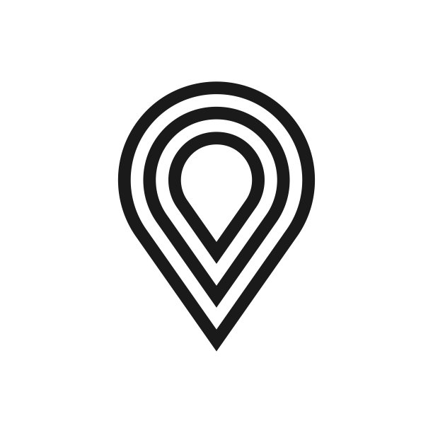 地图引脚图标矢量标志模板，定位图标图片下载