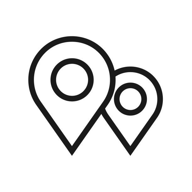 地图引脚图标矢量标志模板，定位图标图片下载