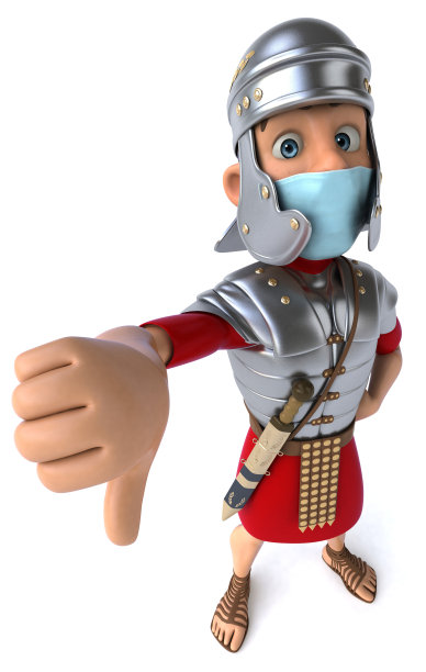 一个带面具的卡通人物的3D插图图片下载