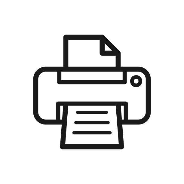 潮流扁平风格打印机图标矢量素材图片下载