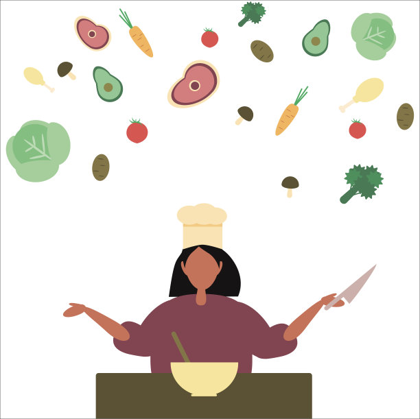 自我隔离做饭，隔离空余时间，新冠肺炎流行食物。在线烹饪教程，美食博客，厨师烹饪图片下载