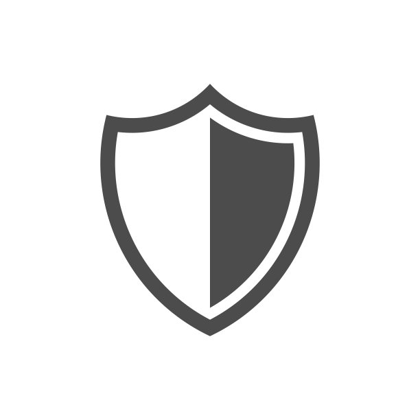 屏蔽保护图标隔离在白色背景。矢量图图片下载