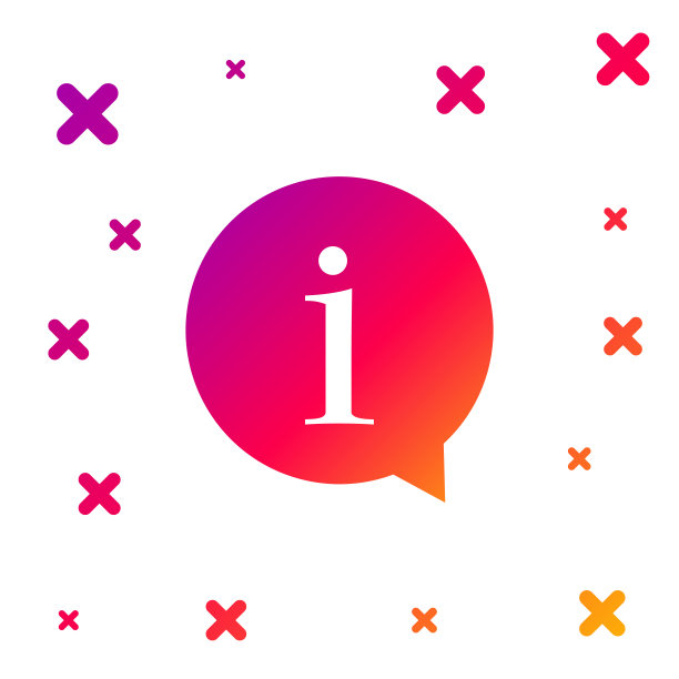 颜色信息图标孤立在白色背景上。梯度随机动态形状。矢量图图片下载