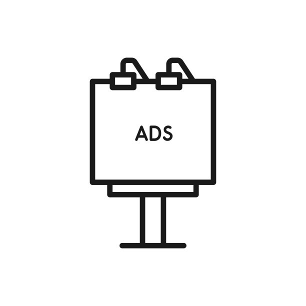 广告广告牌图标在时尚平面设计，广告图标图片下载