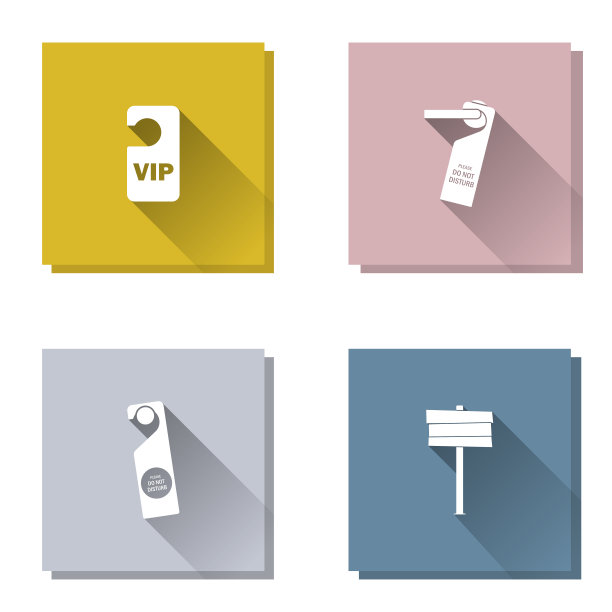 门上的矢量设置图标标签。酒店门的悬挂和木制标志。图层分组便于编辑插图。为你设计图片下载