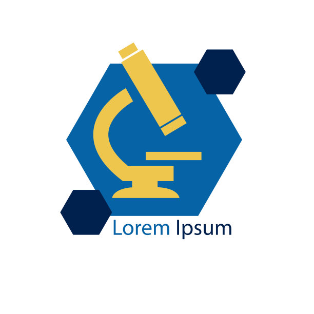 简单的显微镜矢量插图在平面风格。显微镜标志图标。图片下载