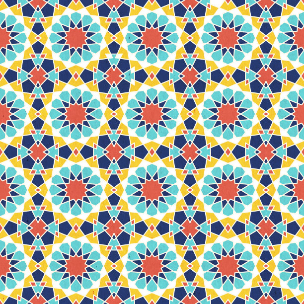 阿拉伯语插图。阿拉伯式设计元素的贺卡为斋月卡里姆。伊斯兰装饰色彩丰富的细节马赛克。图片下载