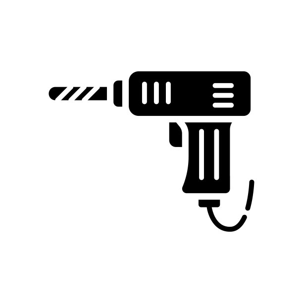 钻孔机矢量图标图片下载