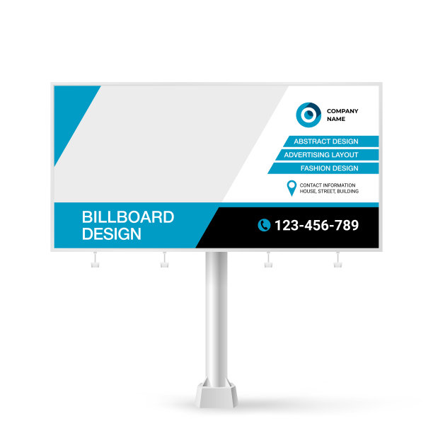 户外广告创意设计，时尚几何背景的照片和文字。产品推广的横幅模板。图片下载