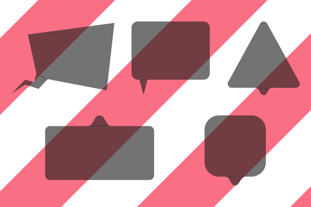 语音气泡图标设置。矢量插图在平面设计图片下载