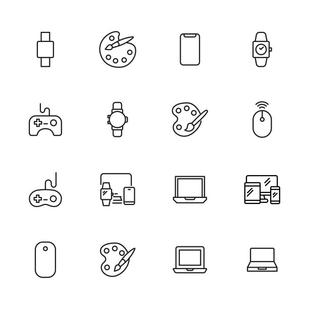 大量的爱好系列图标。图片下载