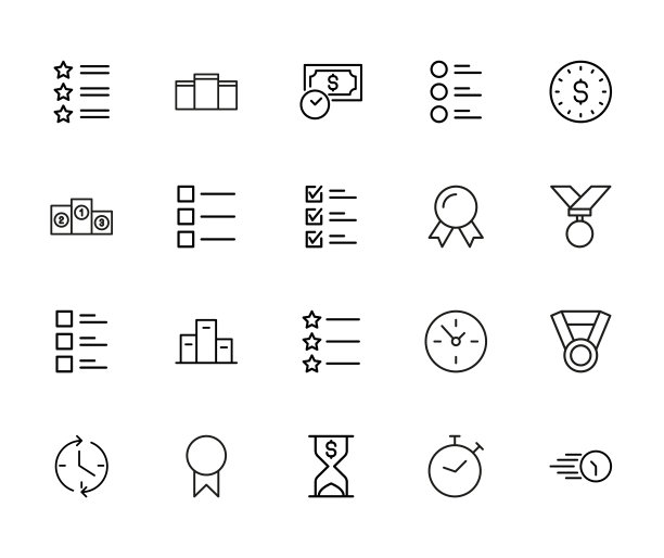 图标集的生产力。图片下载