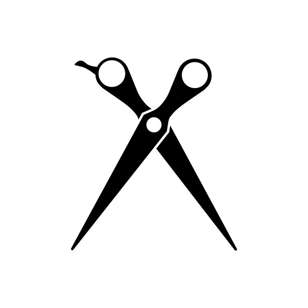 剪刀，剪，理发师，剪图标矢量标志设计黑色符号孤立在白色背景。向量EPS 10图片下载