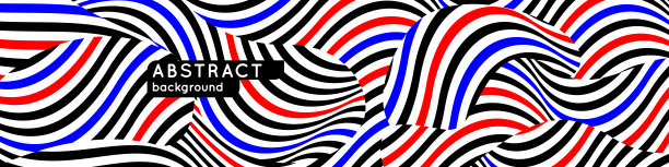 抽象背景与动态对比波。现代向量插图。图片下载