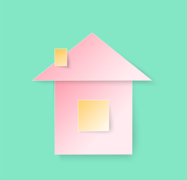 房子在最小的单位风格。待在家里，以降低患冠状病毒严重疾病的风险图片下载