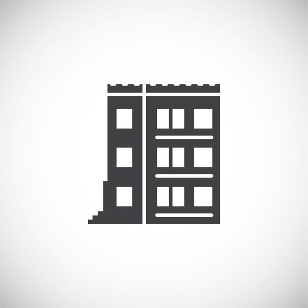 房地产相关图标的背景为图形和网页设计。创意插图概念符号的web或移动应用程序。图片下载