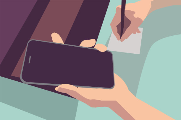 在工作场所使用笔记本电脑的商务人士。素材图片