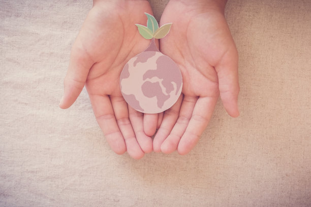 手握地球树木，拯救地球，地球日，生态环境，气候应急行动，csr社会责任，可持续生活理念图片下载