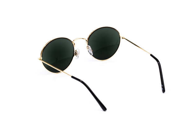 黑色圆形太阳镜孤立在白色背景图片下载