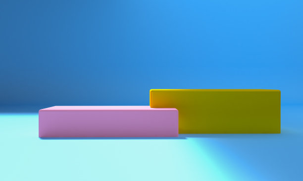 极简的原始几何抽象背景，时尚时尚的插画裙台，站，展示在粉彩优质产品。3 d渲染。图片下载