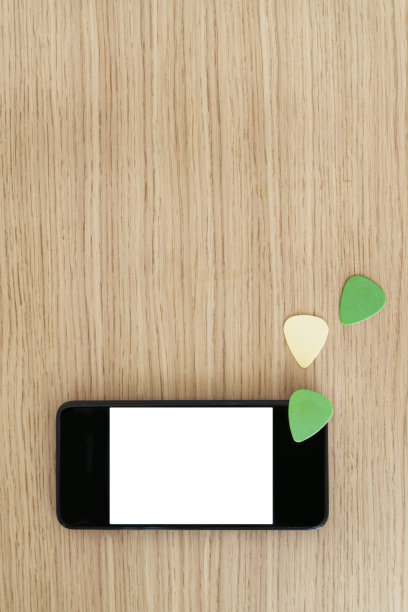 垂直俯视图模型智能手机屏幕与空白内容。图片下载