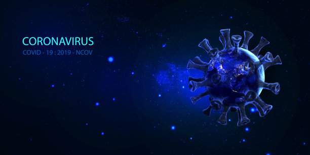 3d冠状病毒，，covid - 19的空间和星形背景，为您的文本复制空间。传染性微病毒学。微生物学概念和医学说明。图片下载