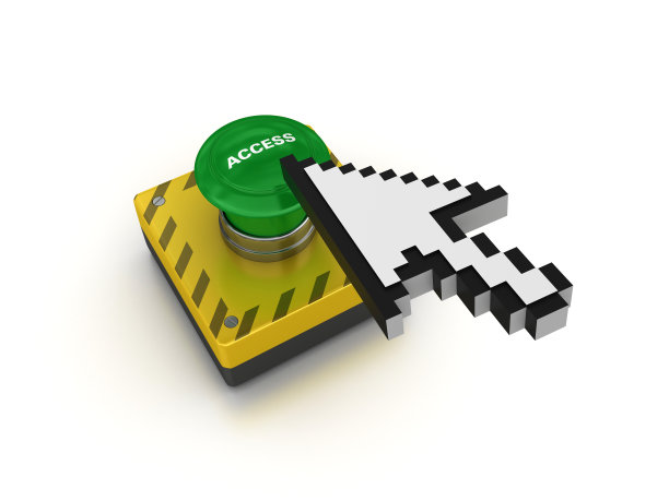 ACCESS按钮与鼠标指针- 3D渲染图片下载