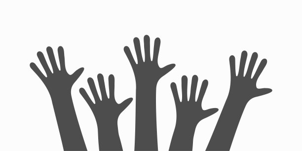 五彩缤纷的手。矢量插图，一个协会，团结，伙伴，友谊图片下载