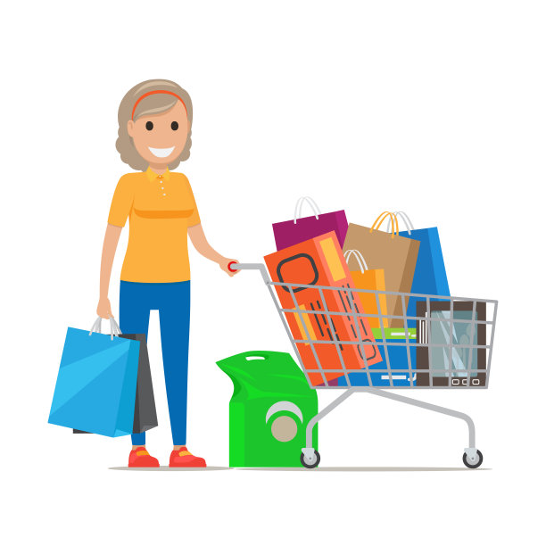 在购物中心购物的女人图片下载