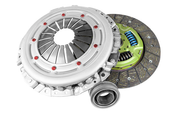 汽车修理包离合器手动变速箱孤立在白色背景。轿车和卡车离合器盘。运动离合器。复合离合器片。离合器维修工具。汽车保养配件图片下载