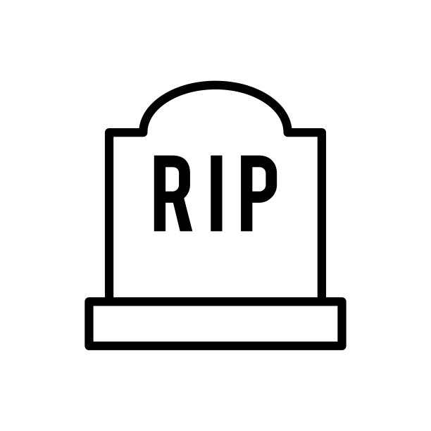 万圣节图标:时髦的葬礼墓碑设计图片下载