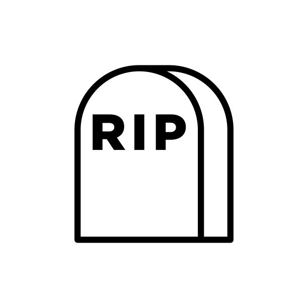 万圣节图标:时髦的葬礼墓碑设计图片下载