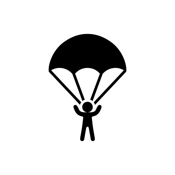 降落伞图标时髦的设计模板图片下载