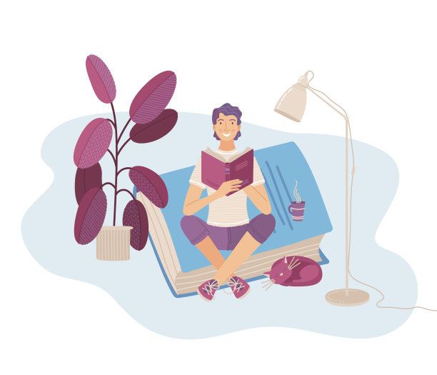 E学习网横幅平面矢量插图图片下载