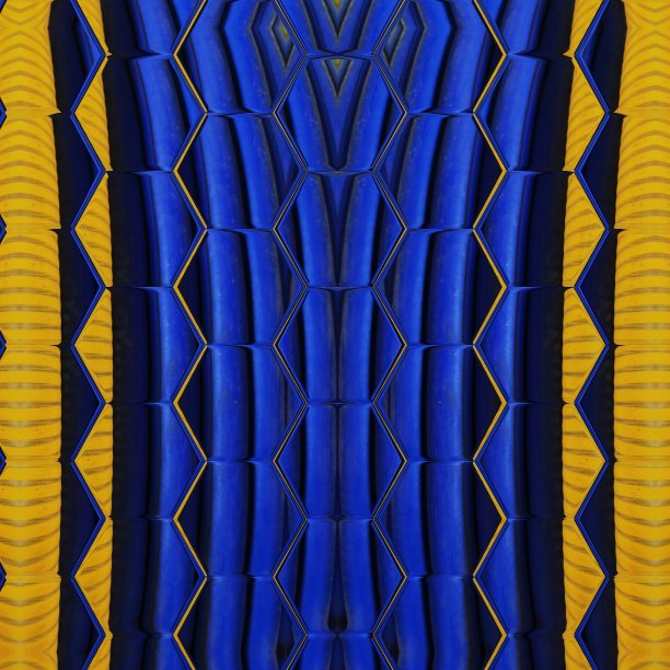 黄管与宝蓝色软管的图案和设计图片下载