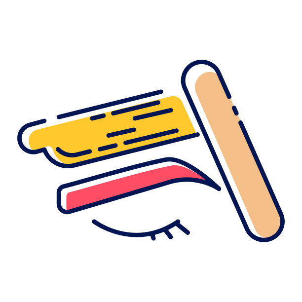 眉部上蜡颜色图标。女性面部毛发去除程序。用天然软热蜡脱毛。专业美容美容化妆品。干净,柔滑的肌肤。孤立的矢量图图片下载