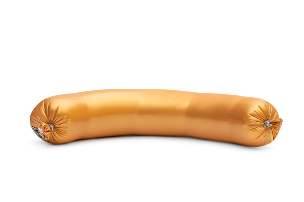 煮香肠配白面包。图片下载