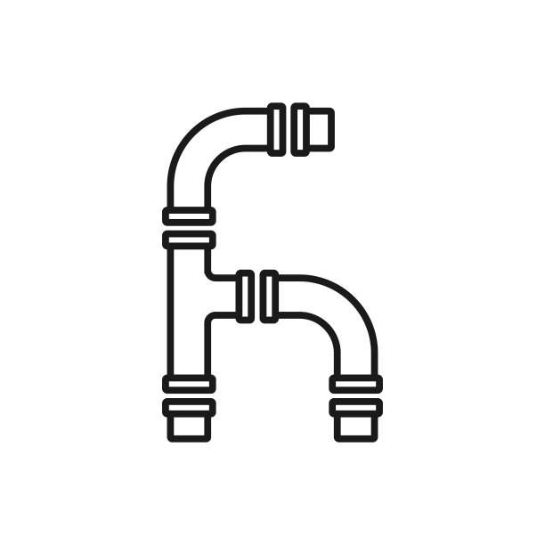 管子图标在时尚的平面设计图片下载