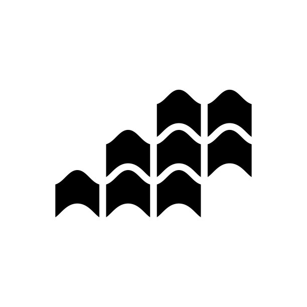 屋顶瓦片陶瓷图标图片下载