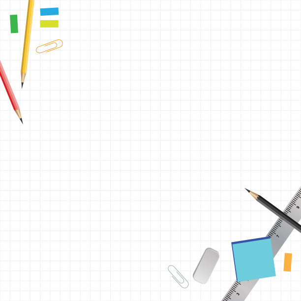 回到学校的概念上，白色图形风格的背景与固定的装饰为框架。图片下载