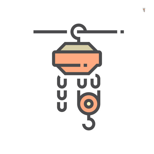 绞车或提升机图标，64x64完美像素和可编辑的笔划。图片下载